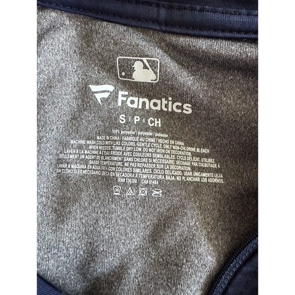 Boston Red Sox Pullover Mens Small Gray Blue  1/4 Zip Long Sleeve MLB Baseball - Picture 3 of 11